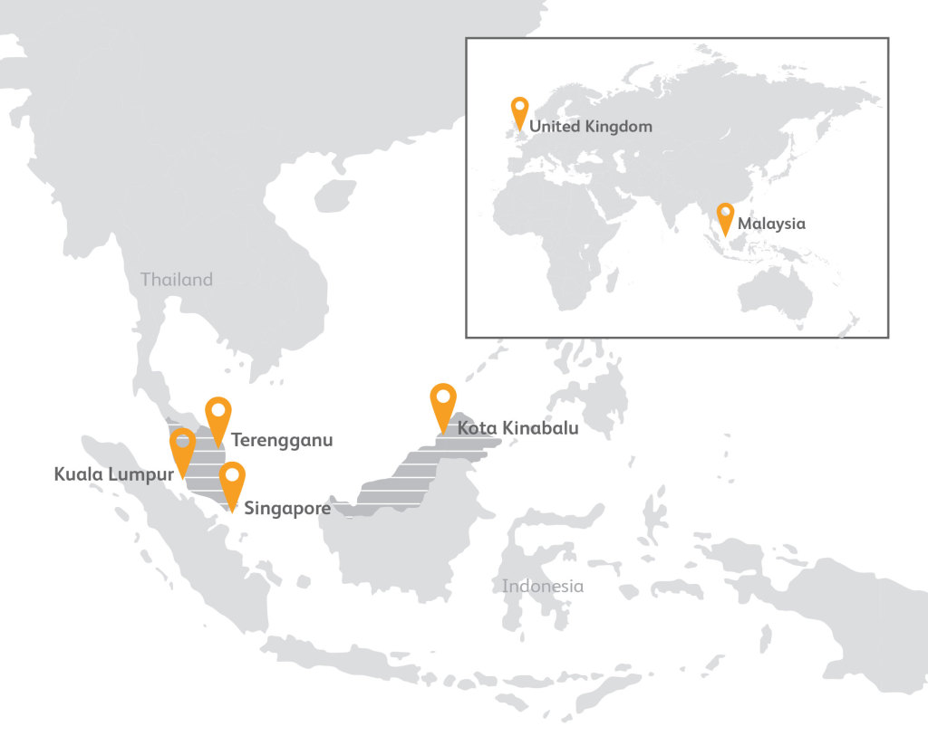 My route in Malaysia 