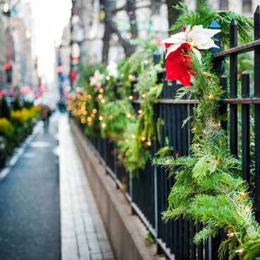 Street decorations in New York