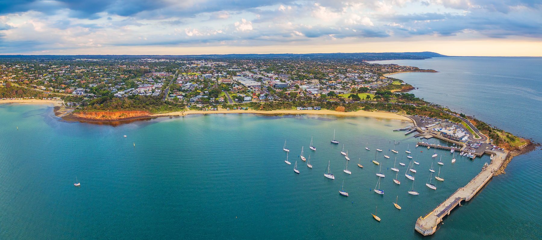 Mornington Pier at sunset. Melbourne, Victoria, Australia