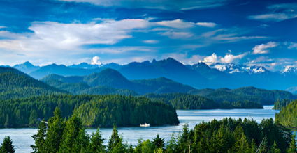 Panoramic view of Tofino Canada