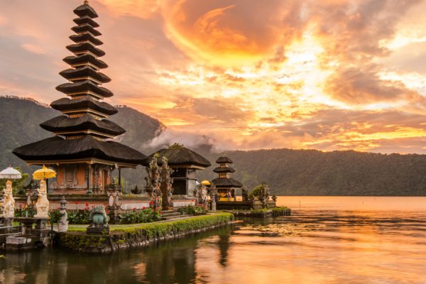 temple and beach