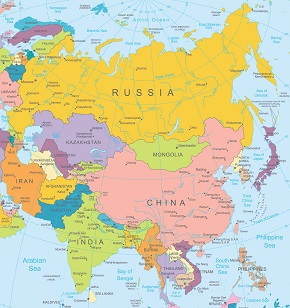 Russia map - 10 facts about Russia