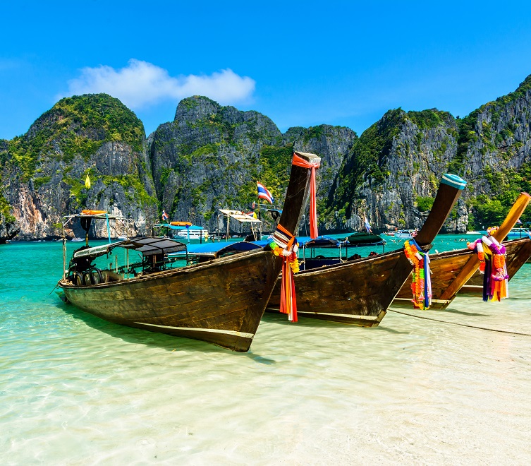 Long-tail boats in Thailand