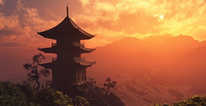 Sunset in China