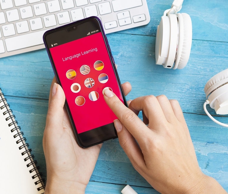 learning languages with app