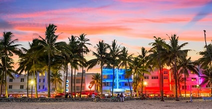 Miami at sunset