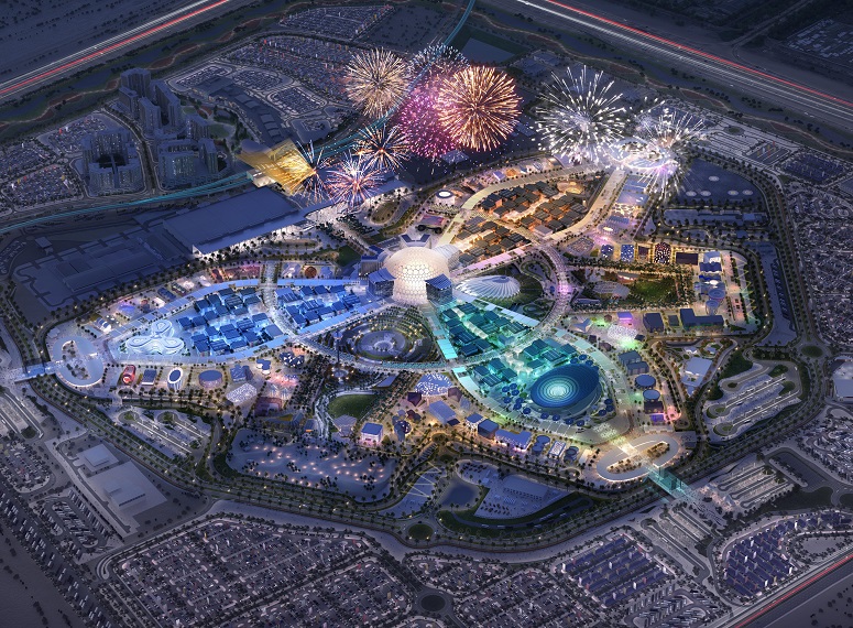 Dubai Expo 2020 at night