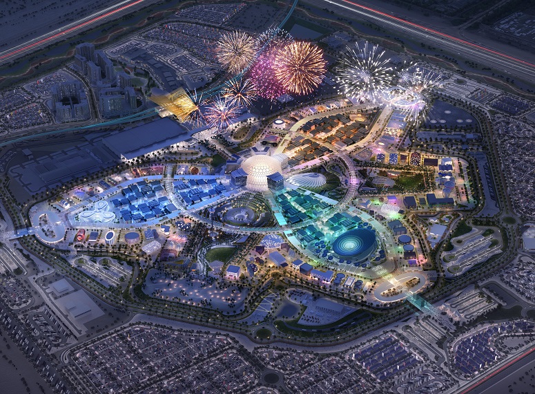 Dubai Expo 2020 at night