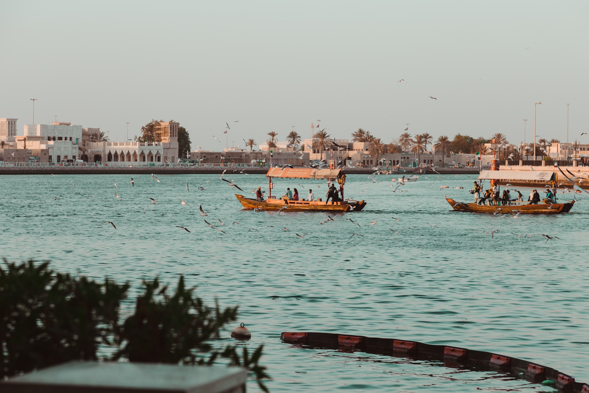 An Abra is a traditional boat used to cross the Dubai Creek.