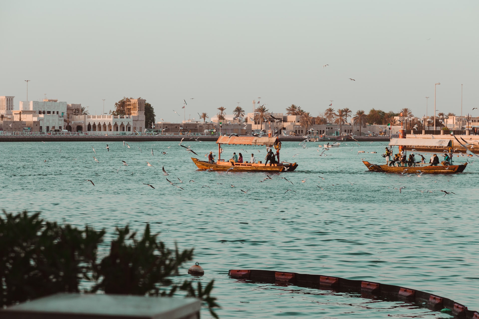 An Abra is a traditional boat used to cross the Dubai Creek.