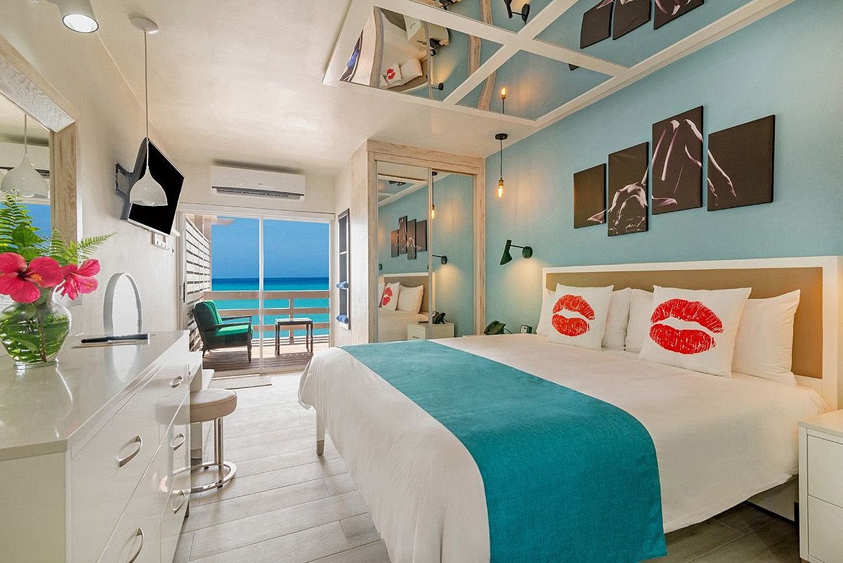 A bedroom at Hedonism II in Jamaica.