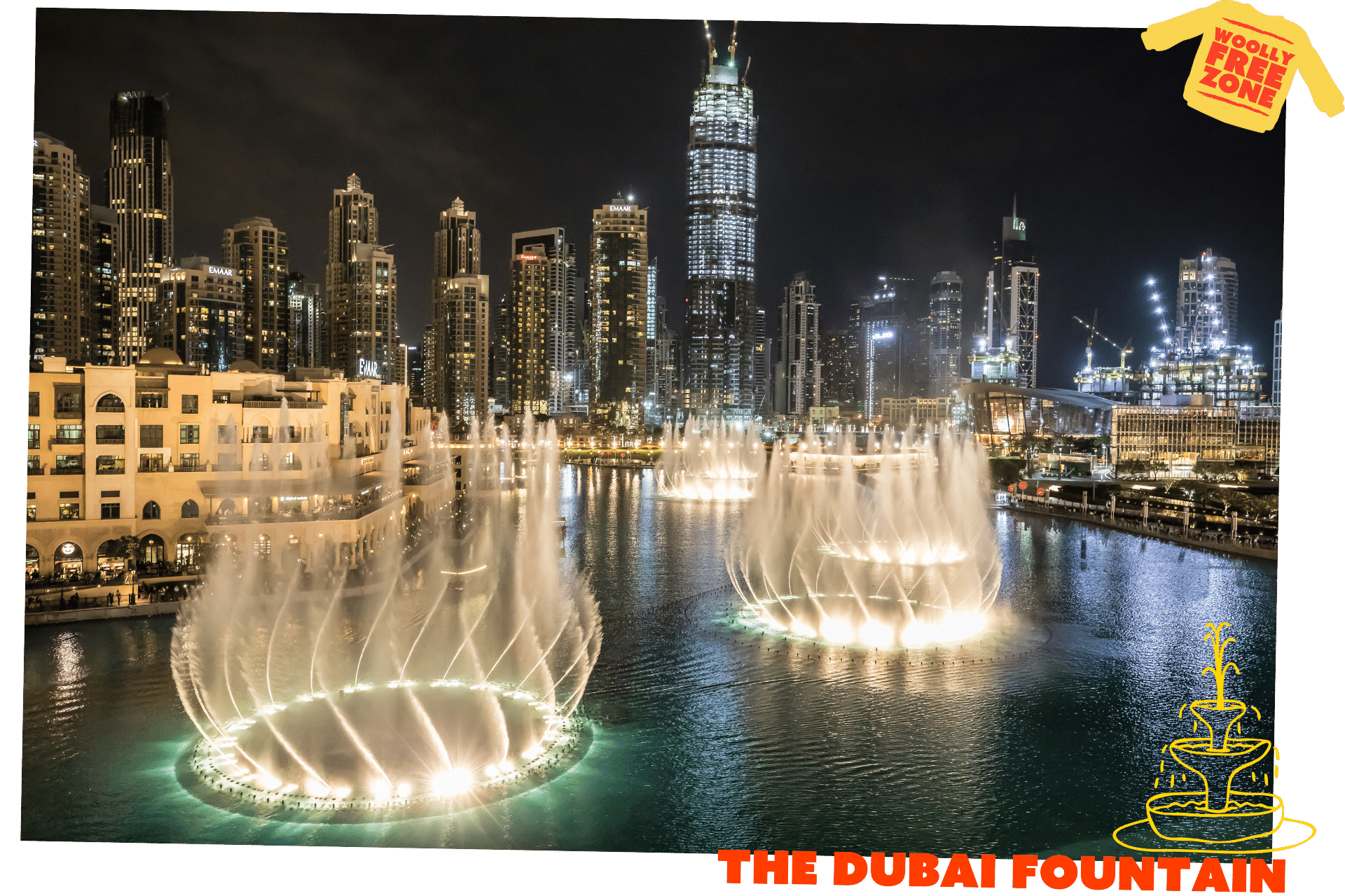 The Dubai Fountain is one of the best free winter activities in Dubai. At night, jets of water, shaped in circles, shoot up from a lake surrounded by glowing skyscrapers.