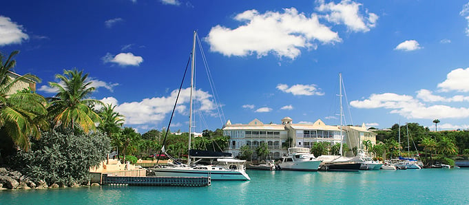 A waterfront in Barbados