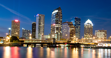 An image of Tampa at night