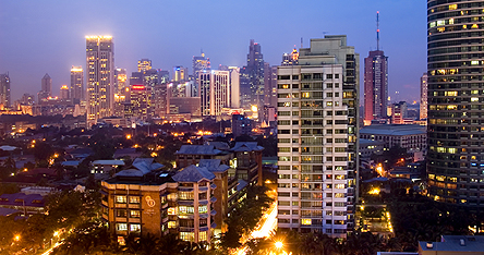 An image of Manila at night