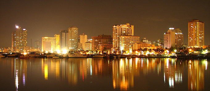An image of Manila at night