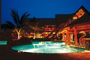 Pool at night