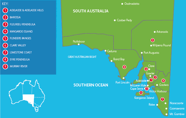 South Australia Map title=