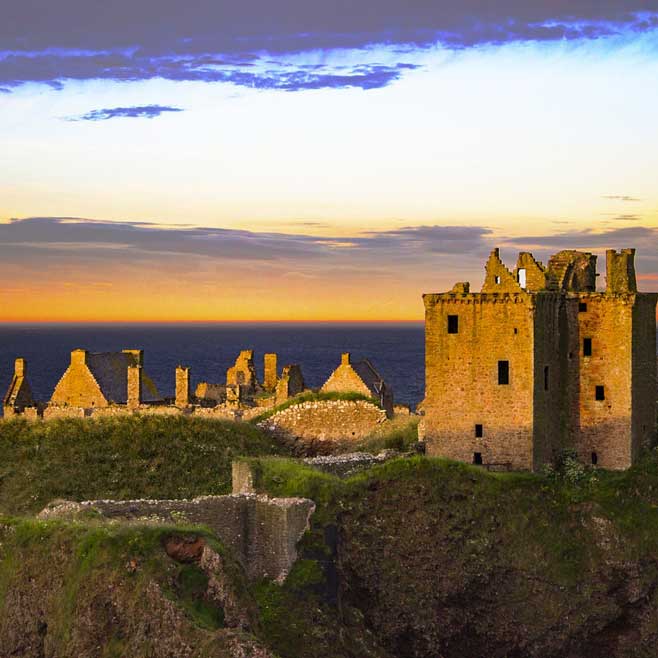 Mont Saint-Michel France Dunnottar Castle Scotland